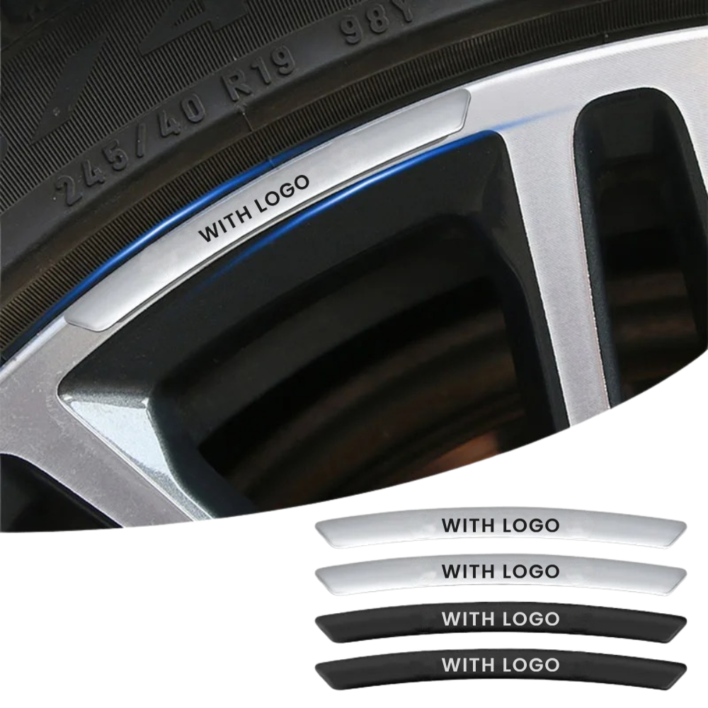 Alloy Rim Stickers with Car Logo – Pack of 4