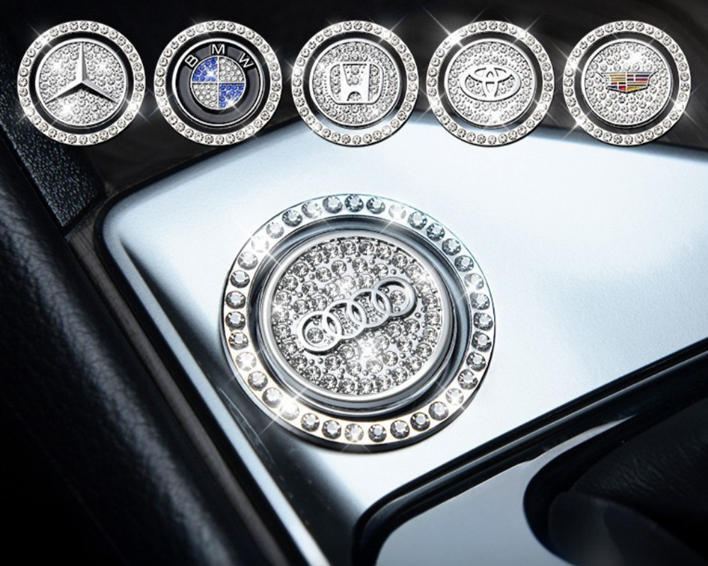 Pack of 3 Crystal Car Start Button Ring – image 3