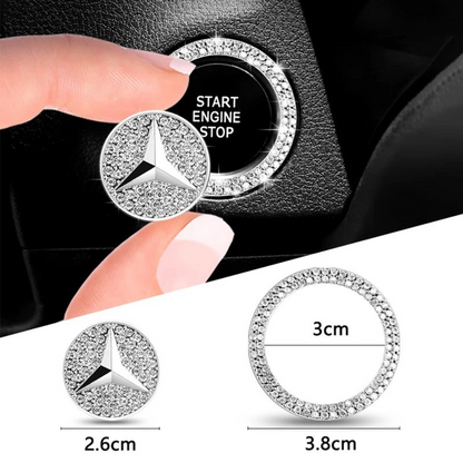 Pack of 3 Crystal Car Start Button Ring – image 5
