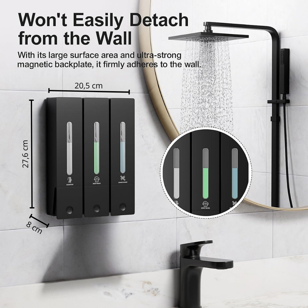 Triple Wall Mounted Shower Dispenser
