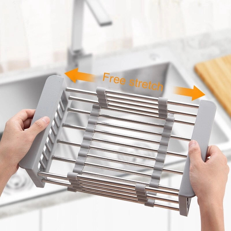 Retractable Stainless Steel Dish Drainer